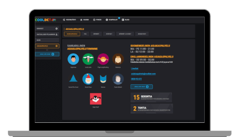 Coolbet Casinon asiakaspalvelu