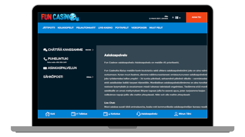 Asiakaspalvelu Fun Casinolla