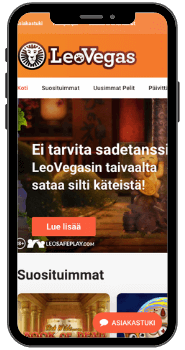 Leo Vegas kasino mobiililaitteella