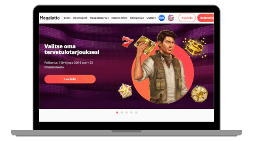 Megalotto tarjoaa sekä lotto että casino pelit