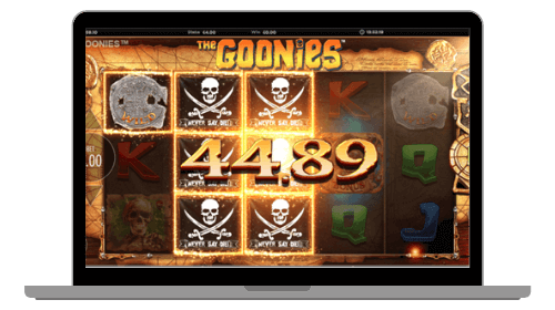 Voitto kolikkopelissä The Goonies
